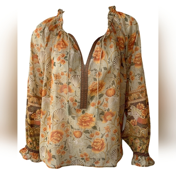 SPELL New without tags Seashell blouse S - Picture 3 of 9